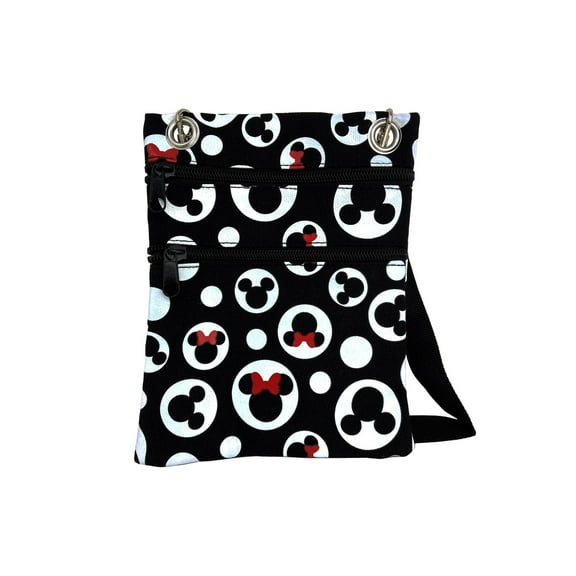 Disney Mickey & Minnie Mouse Passport Bag All-Over Print Travel Crossbody Purse