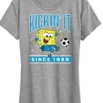 thumbnail image 3 of Spongebob Squarepants - Kickin It Since 1999 - Women's Short Sleeve Graphic T-Shirt, 3 of 6
