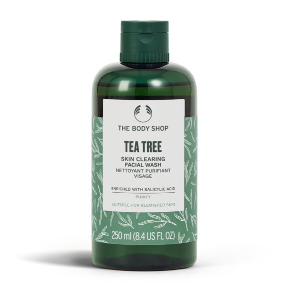 The Body Shop Limpiador facial de árbol de té, 8.4 onzas líquidas (vegano)