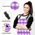 thumbnail image 5 of Purple Check Mothers day Kitchen Apron,Oven Mitt,Pot Holder,Towel,Birthday Gifts Set for Mom Wife Grandma, 5 of 6