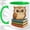 Green, variant on Reading Owl Accent Mug, 11oz Ceramic Coffee Cup for Book Lovers