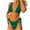 Green, variant on Women Bikini Sets Two Piece Bathing Suits Textured Padded Bikini Swimsuits Side Tie Thong Bottom Swimwear,Green,S
