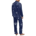thumbnail image 4 of Xixirimido Sun Moon Galaxy Print Men’s Pajamas Set - Long Sleeve Button Down Sleep Shirt and Pajama Bottoms Sleepwear Set with Pockets, 4X-Large, 4 of 4