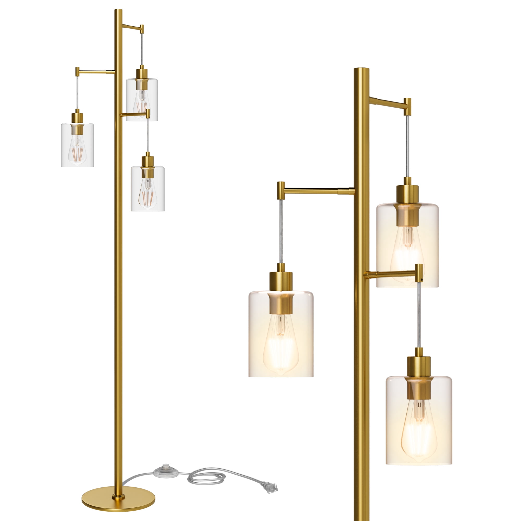 Uforic 3-Light Modern Tree Floor Lamp for Bedroom Office Living Room.(Bulbs Not Included)