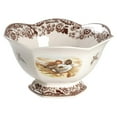 thumbnail image 2 of Spode Woodland Hexagonal Footed Bowl with Lapwing and Pintail Motifs, 8.5" Decorative Fruit Bowl, Made from Fine Earthenware, 2 of 2