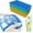 Blue, variant on Asoricing Ice Cube Tray with Lid and Bin, 4 Pack Ice Trays for Freezer, Stackable Ice Bucket Kits with Storage Container for Kitchen, RV, Cocktail, Coffee