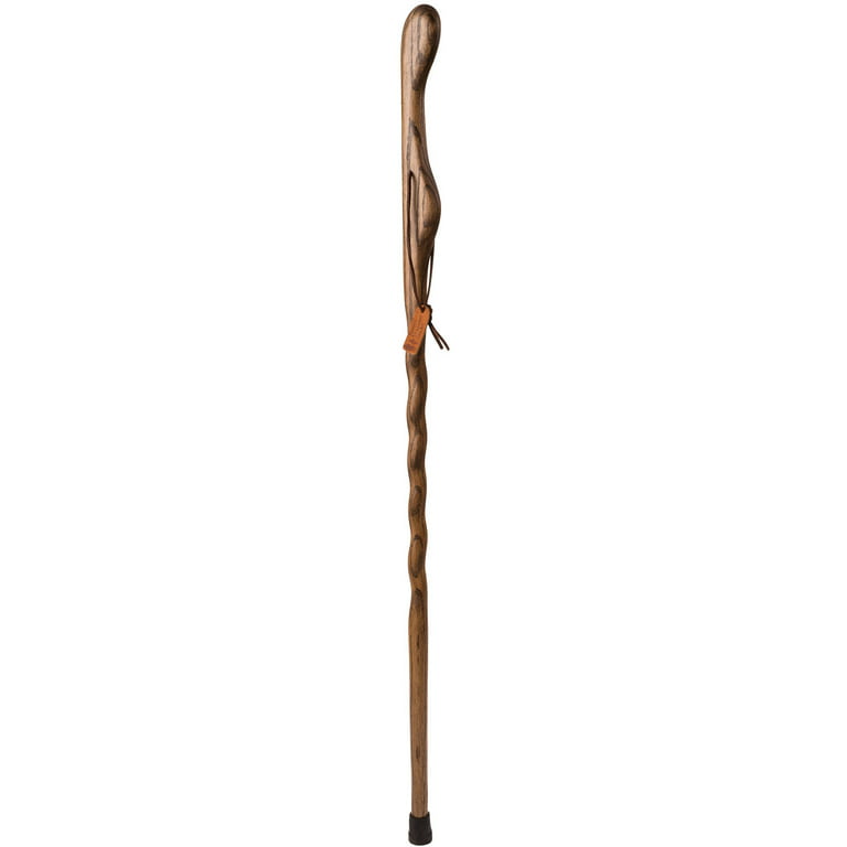 Brazos Handcrafted Wood Walking Stick, Twisted Cedar, Backpacker Style  Handle, for Men & Women, Made in The USA, 48