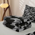 thumbnail image 5 of Manfei Plane Camouflage Zipper Twin Comforter Sets with Fitted Sheet and 2 Pillowcases, Contemporary Art Camo Zipper Bedding Set, Black Gray, Gray Reversible, 4-Piece, 5 of 7