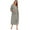 Gray, variant on Zipper Front Housecoat Short Sleeve & Half Sleeve Zip Nightgown Long Houedress with Pockets