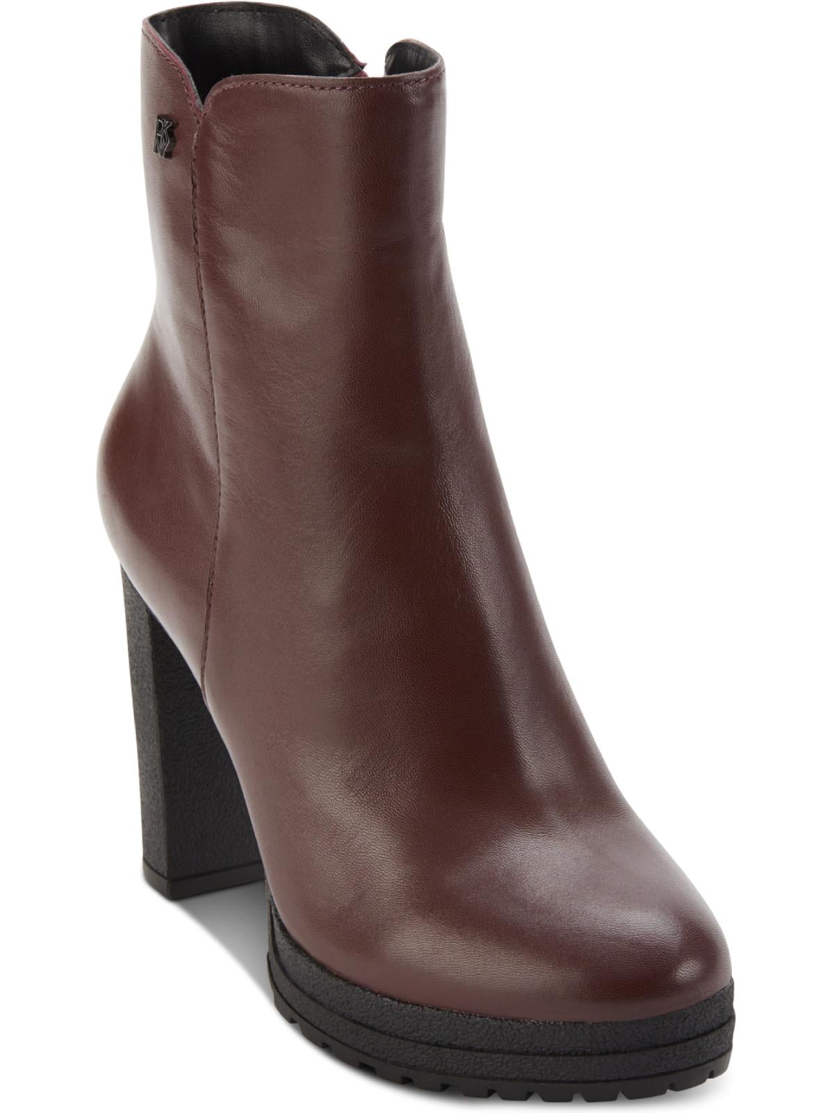DKNY Womens Tessi Leather Ankle Booties