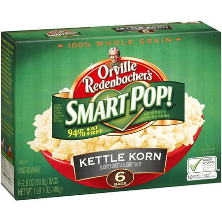 Orville Redenbacher's Smart Pop! Kettle Korn Popcorn, 2.9 Oz., 6 Count