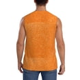 thumbnail image 4 of Kdxio Orange Glitter2 for Men's Muscle T-shirt,Sleeveless for Workout Running Athletic Gym Lounge Casual, 4 of 7