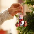 thumbnail image 5 of Clearance Under $1 Flat Acrylic Snowman Christmas Ornament with Knit Hat and Plaid Scarf - Style 4, 5 of 5