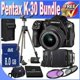 thumbnail image 1 of Cámara digital Pentax K-30 con kit de lentes AL de 18-55 mm y AL de 55-300 mm (negro) + tarjeta de memoria SDHC Clase 10 de 8 GB + paquete de ahorro de accesorios de batería de larga duración., 1 of 8