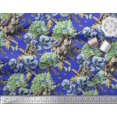 thumbnail image 2 of Soimoi polyester Crepe Fabric Rabbit,Lilac & Pansy Floral Printed Fabric 1 Yard 52 Inch Wide, 2 of 3