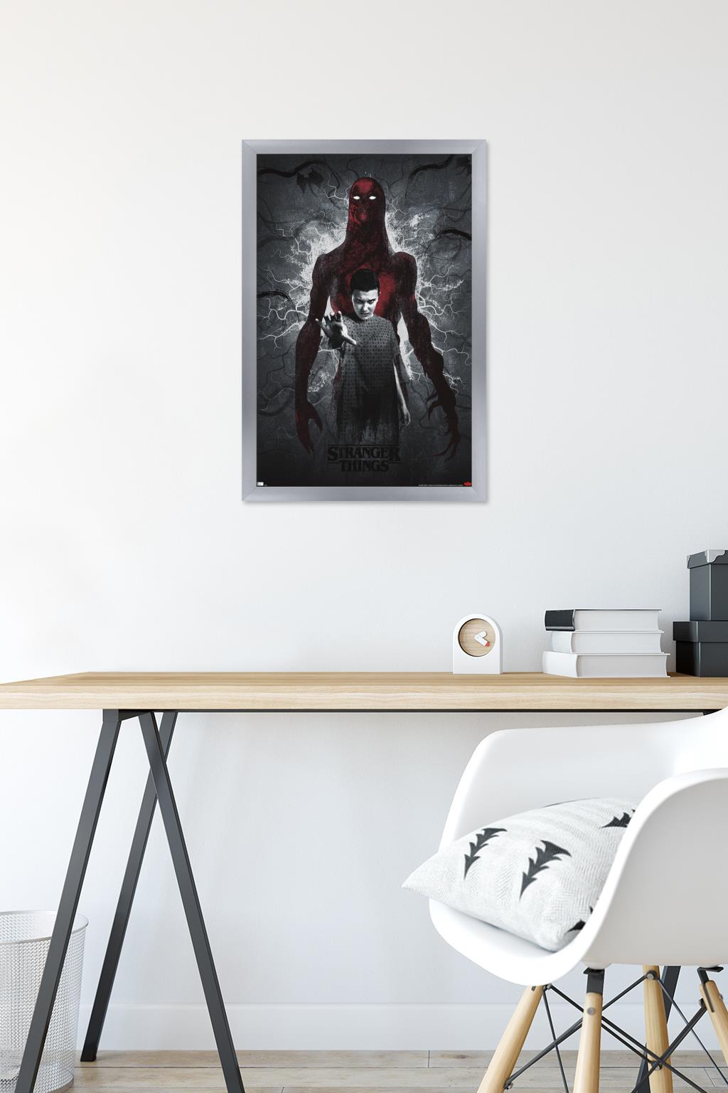 Netflix Stranger Things: Season 4 - Vecna and Eleven Wall Poster, 14.725" x 22.375" Framed