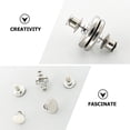 thumbnail image 4 of Curtain Tiebacks Curtain Magnets Closure, Magnetic Curtain Weights Closure Magnets for Curtains Anti-Rust Alloy for Shower Curtain 0.63\\u201d Round Magnets Button to Leaking Home Decor, 4 of 5