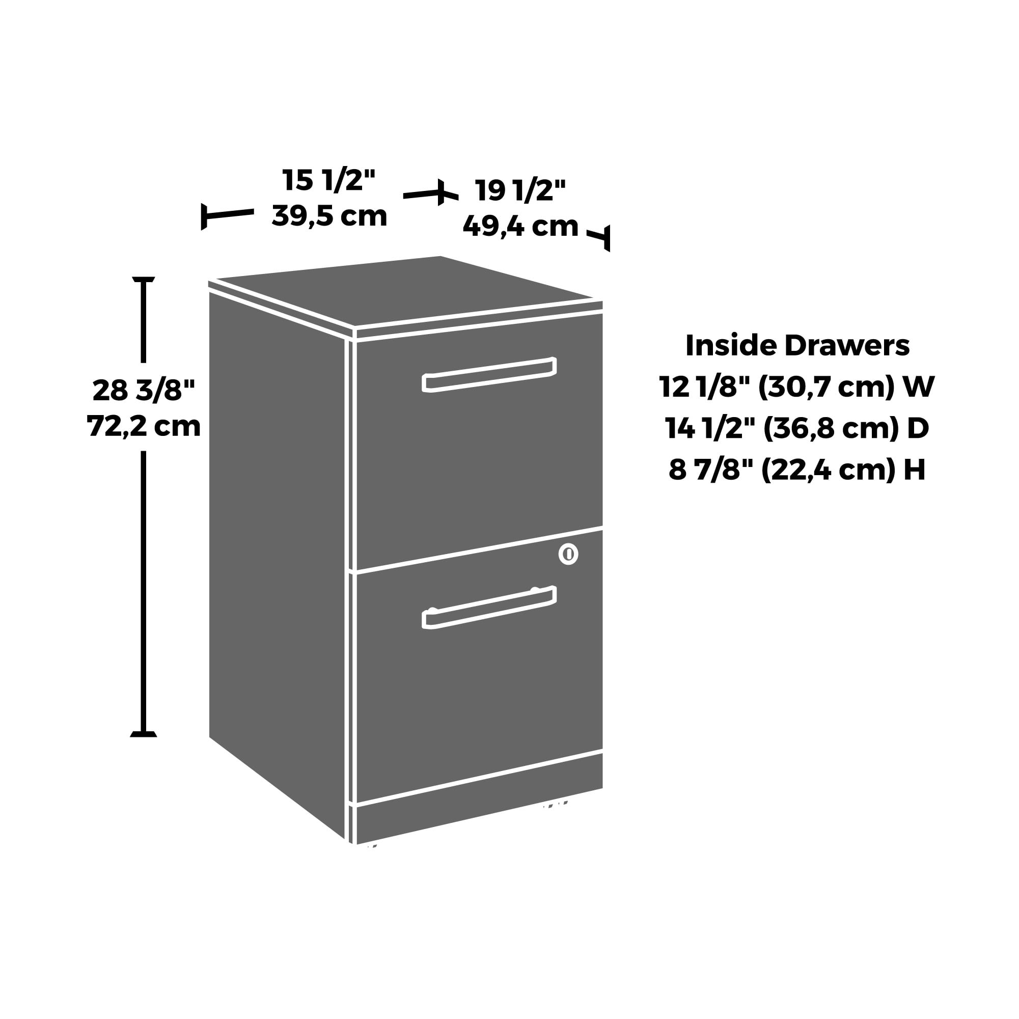 Sauder Affirm Engineered Wood 2-Drawer Mobile Filing Cabinet in Hudson Elm/Brown