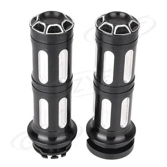 2x CNC 1" Handlebar Hand Grips for HARLEY Touring Road Street Glide 1996-2007