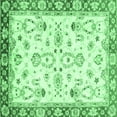 thumbnail image 1 of Ahgly Company Machine Washable Indoor Square Oriental Emerald Green Traditional Area Rugs, 7' Square, 1 of 4