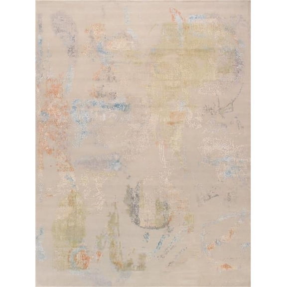 Pasargad Home Modern Collection Hand-Tufted Silk & Wool Area Rug- 9' 3" X 12' 3"