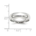 thumbnail image 3 of Auriga Fine Jewelry 14K White Gold 6mm Standard Weight Men's Wedding Band Size 6.5, 3 of 7