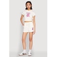 thumbnail image 2 of Women's French Terry Bear Graphic Cropped Hoodie, 2 of 5