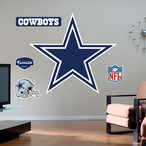 Dallas Cowboys Team Logo Fathead Wall, Dallas Cowboys Bathroom Wall Decor Ideas