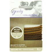 2 Pack - Goody Colour Collection Sparkly Metallic Elastic, Stay Put Hold, Brunette 8 ea