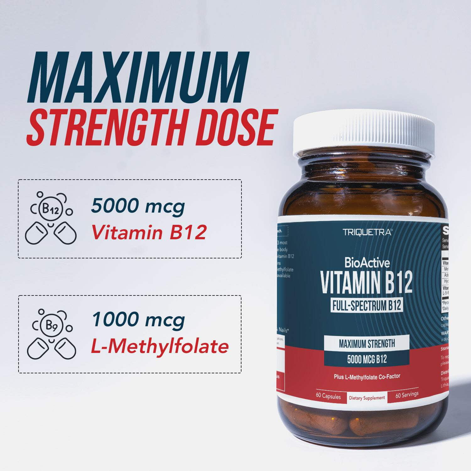 Triquetra Health BioActive B12: Vitamin B12 Plus L-Methylfolate