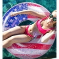 thumbnail image 7 of POZA Inflatable USA Pool Float Tube and Beach Balls - Luxurious American Flag Design with Sparkly Silver Stars Confetti Pool Float and Inflatable Beach Balls, Water Inflatables for Pool, Beach, Lake, 7 of 7
