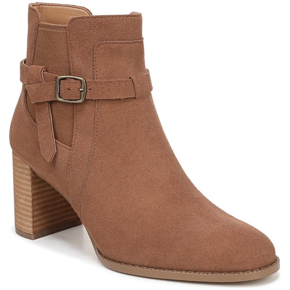 Vionic Women's Vivette Block Heel Ankle Bootie Hazelnut Suede 8M