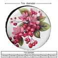 thumbnail image 2 of Spare Tire Cover 14inch Flowering Plant With Berries Camping Wheel Protectors Tyre Covers Weatherproof Wheel Covers Winter Christmas Red Berries for Camper Trailer Truck SUV Universal, 2 of 8