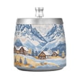 thumbnail image 7 of Yayeee Ashtray with Lid for Cigarette Smokeless Stainless Steel Home Ash Holder, Winter Mountain, 7 of 7