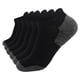 thumbnail image 1 of Calcetines Prolriy para hombre, bajos, con amortiguación, para correr, corte atlético, transpirables, 6 pares, para hombre y mujer, calcetines deportivos negros M, 1 of 4
