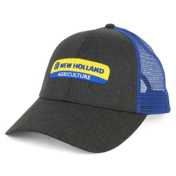 New Holland Heather Grey Twill with Blue Mesh Back Cap