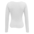 thumbnail image 5 of DHFJKG Long Sleeve T Shirts For Women V Neck Low Cut Crop Tops Fall Slim Fit Basic Tees, 5 of 5