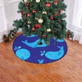 thumbnail image 2 of FMSHPON Underwater Cartoon Whales Blue Xmas Christmas Tree Skirt Stand Mat for Holiday Party Decoration Indoor Outdoor 48 inches, 2 of 3