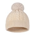 thumbnail image 5 of KPOPLK Baby Beret Hat Toddler Winter Knitted Beanie Cap Solid Color Little Boys Girls Knit Fleece Hat(2-10 Years,Khaki), 5 of 5