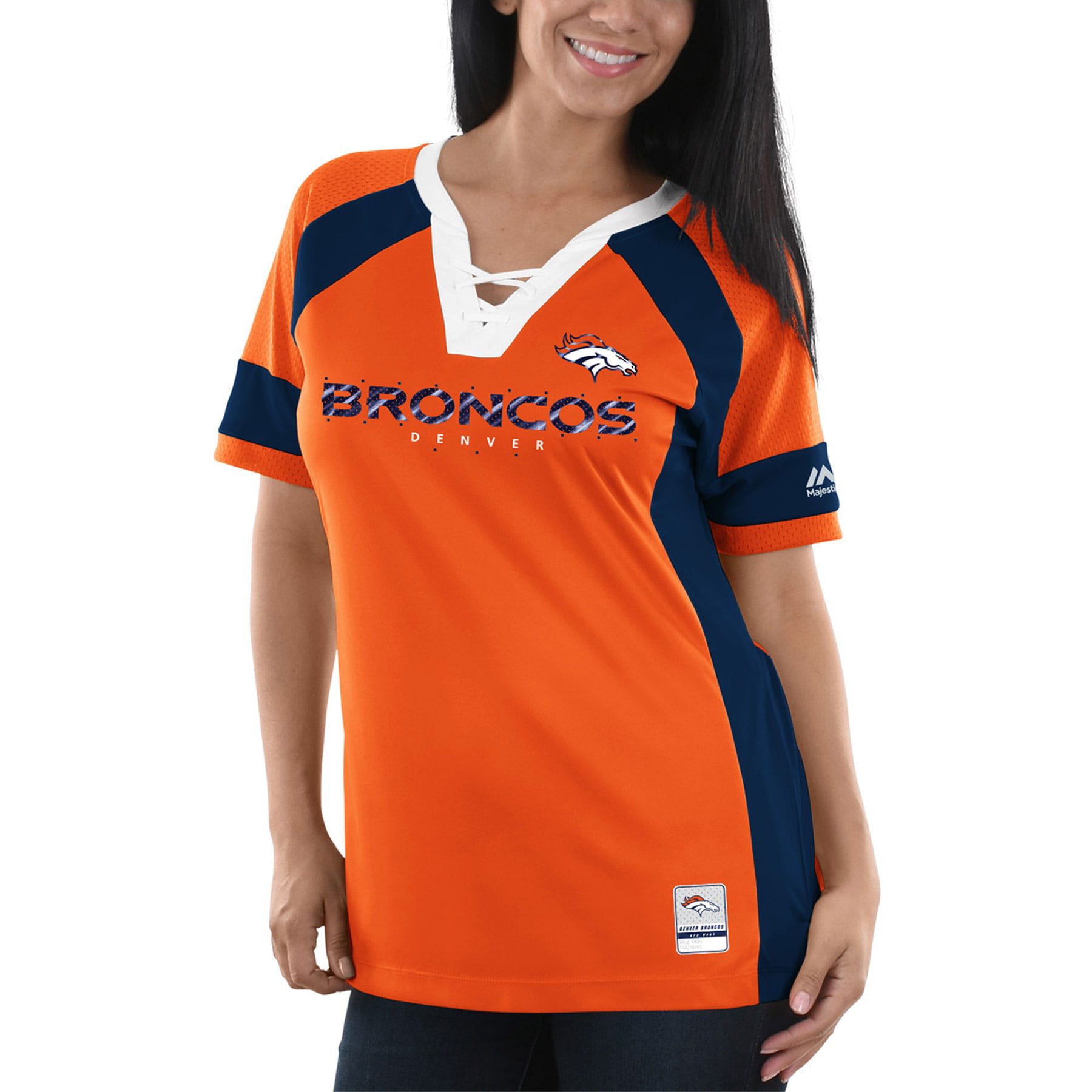 Draft Me V-Neck T-Shirt - Orange/Navy 