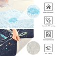 thumbnail image 3 of Yayeee Bath Rug for Bathroom Floor Non Slip Rectangle Fluffy Soft Absorbent Mat, 16"x24", Black Record, 3 of 7