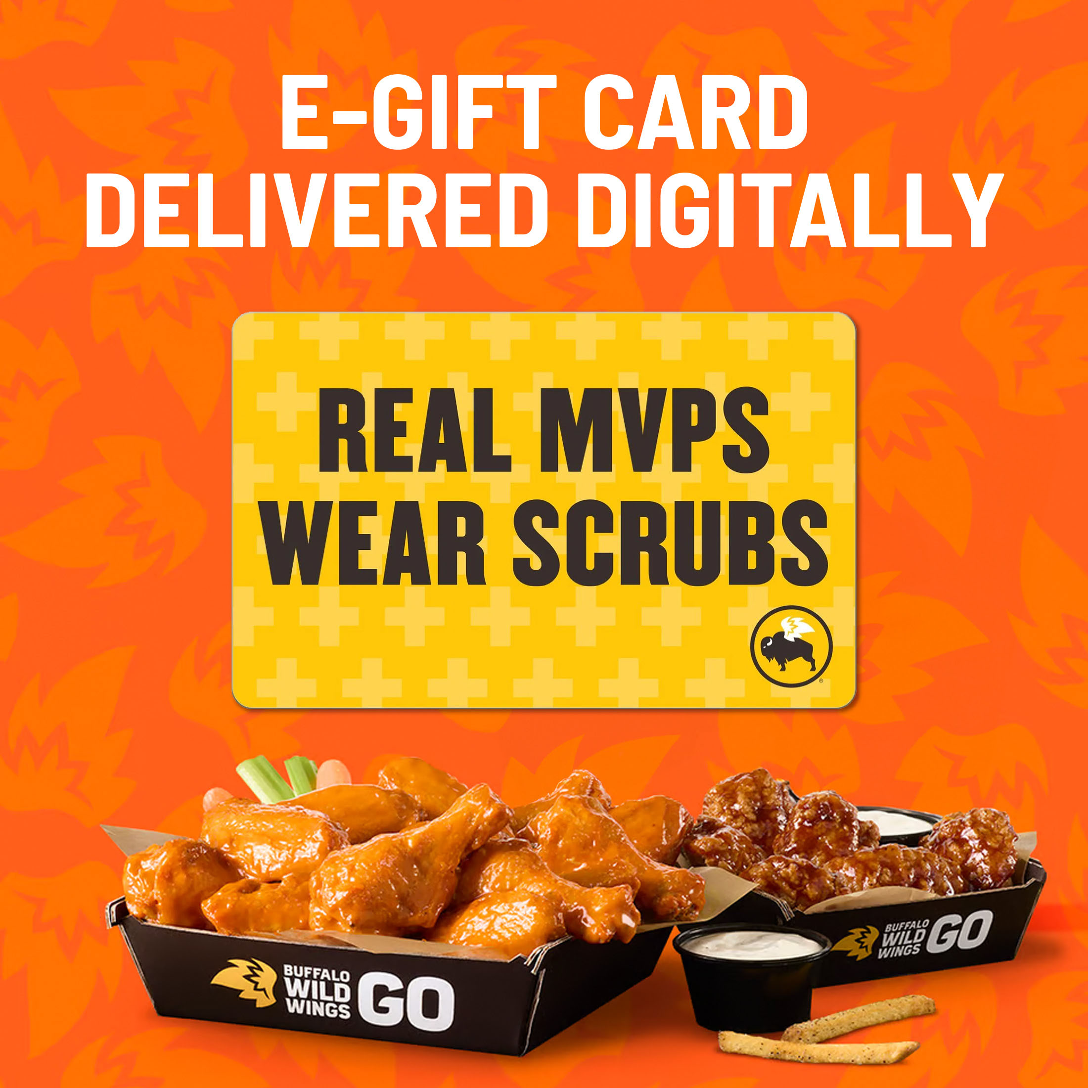 Buffalo Wild Wings $25 Thank You Scrubs eGift Card [Email Delivery]