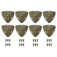 thumbnail image 1 of 8 Pcs Furniture Corner Edges Protector, 23mm Metal Edge Guard with Screws, Bronze, 1 of 6