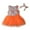 Orange, variant on Odeerbi 2025 Toddler Baby Girls Children Summer Sleeveless Floral Vest Flower Print Bow Lace Mesh Dress