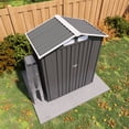 thumbnail image 2 of 5x3 FT Shed Outdoor Storage Shed, SUREGO Metal Garden Shed with Lockable Doors & Slooping Roof, Tool Shed Bike Shed for Backyard, Patio, Poolside - Gray, Peaked Roof, 2 of 9