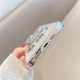 thumbnail image 6 of 6D Electroplated for iPhone 13 Pro Max Case for Women Girls Luxury Liquid Quicksand Case with Camera Protector Glitter Sparkly Bear Slim Shockproof Rubber Protecive Case (Silver), 6 of 7