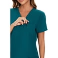 thumbnail image 3 of JEZWX Scrubs for Women Set - Stretch V-Neck Scrub Top & Jogger Pant with 8 Pockets COZY SCRUBS (Caribbean Blue), 3 of 6