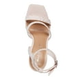 thumbnail image 3 of MADDEN GIRL Womens Pink Padded Embellished 1" Platform Adjustable Ankle Strap Zanee Square Toe Flare Buckle Heeled Sandal 6 M, 3 of 3
