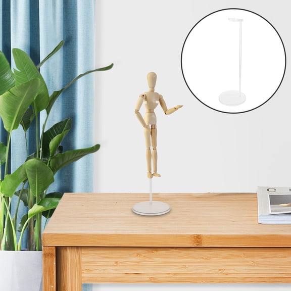 Soimiss Clear Figure Stand for Dolls with Waist Clip and Foot Support for Stable Display Rack