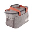 thumbnail image 3 of Bolsa de almuerzo térmica de 15 l, gruesa, impermeable, de aluminio, portátil, de gran capacidad, reutilizable, para oficina, picnic, color gris., 3 of 14